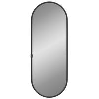 WANDSPIEGEL Schwarz 40x15 cm Oval - Schwarz, Glas (15/40/1cm) - furnicato