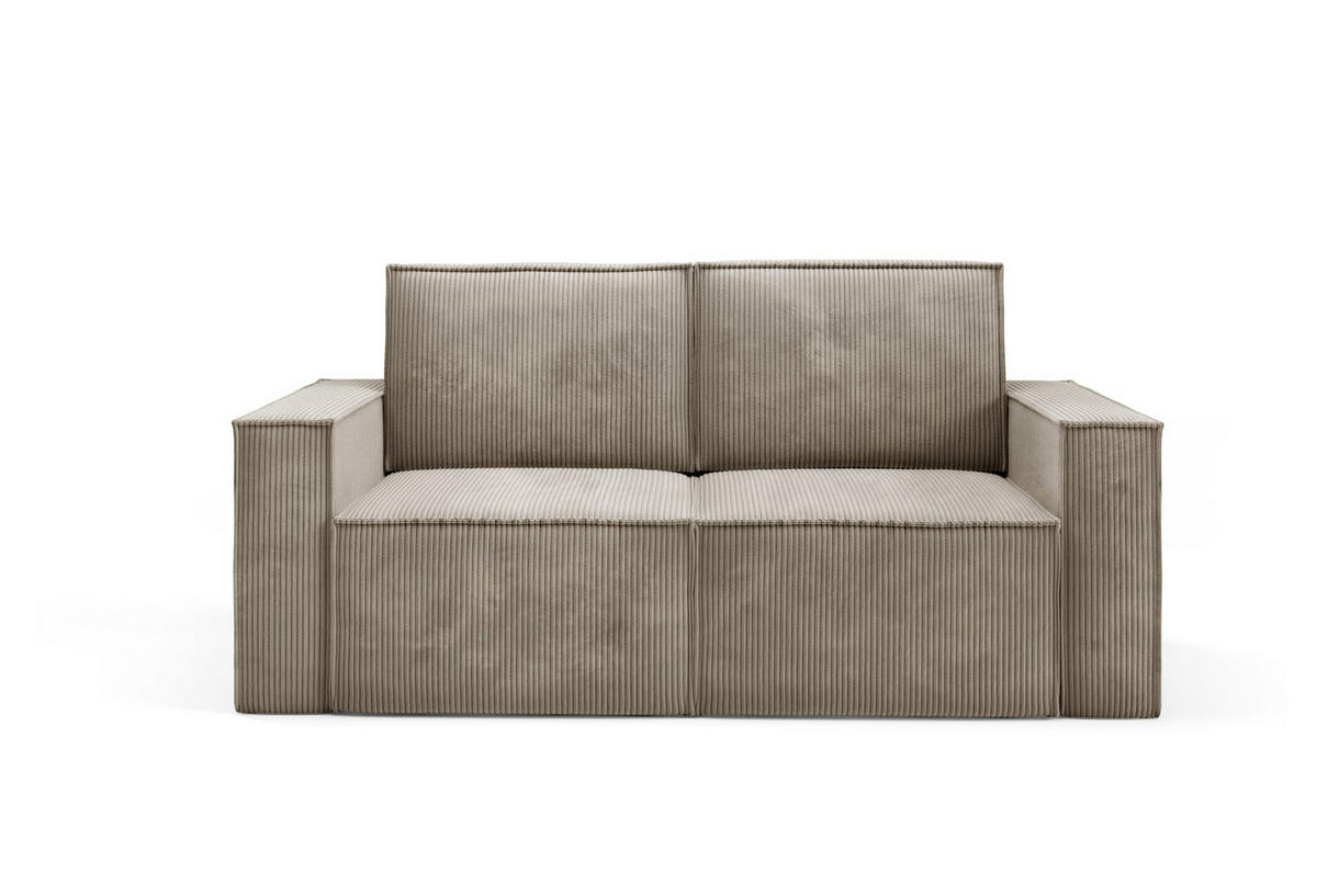 SOFA Orto Hellbraun, Zweisitzer Polstersofa - Hellbraun, Holzwerkstoff/Textil (178/93/82cm) - Bettso