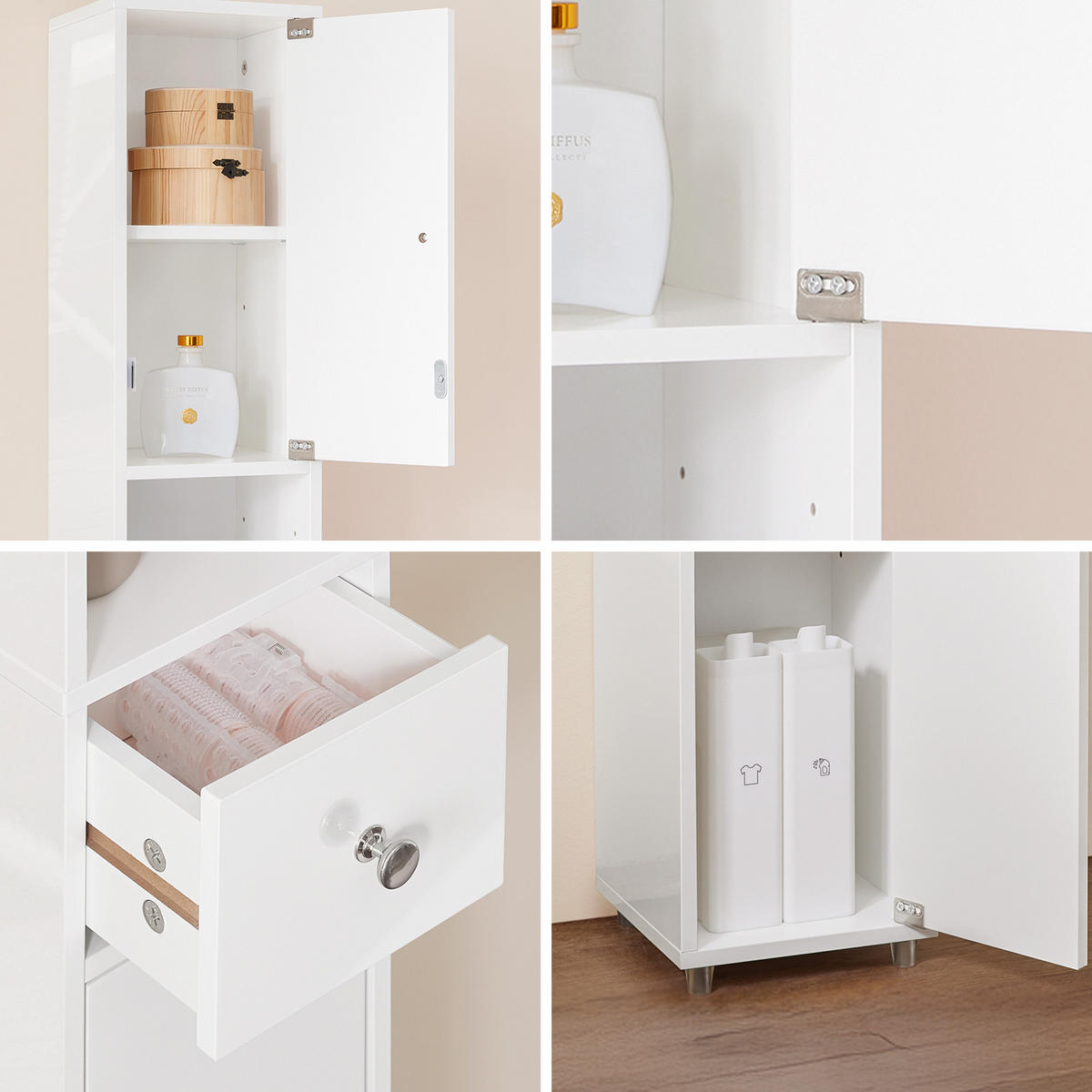 HOCHSCHRANK Weiß - Weiß, Holzwerkstoff (20/180/20cm) - SoBuy