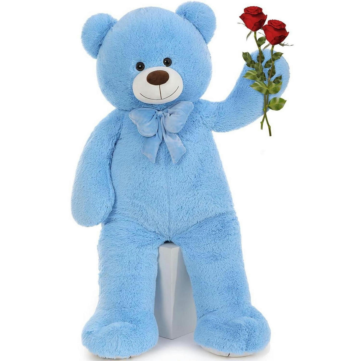 STOFFTIER Teddybär 120 cm Blau - Blau, Textil (90/120cm)