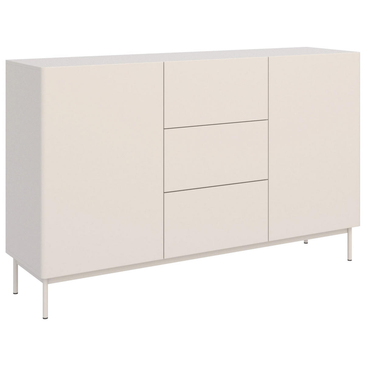 KOMODA Olio 2-dverová 160 cm - kašmírová, kov/kompozitné drevo (160/90/38.6cm) - Selsey