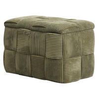 SITZBANK Kord Grün - Grün, Textil (64/38/36cm) - Nordlys