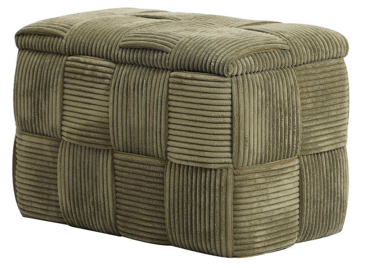 SITZBANK Kord Grün - Grün, Textil (64/38/36cm) - Nordlys