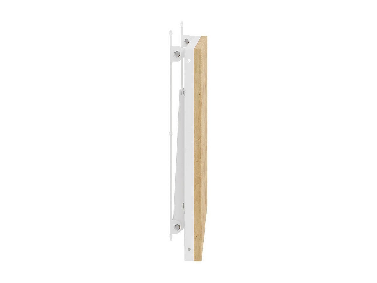 SCHREIBTISCH - 153.5 cm x 48 cm, 7.5 cm - metall - naturfarben hell, weiß Rapili - Weiß, Holz/Metall (48/153.5/45.1cm) - Vente-Unique
