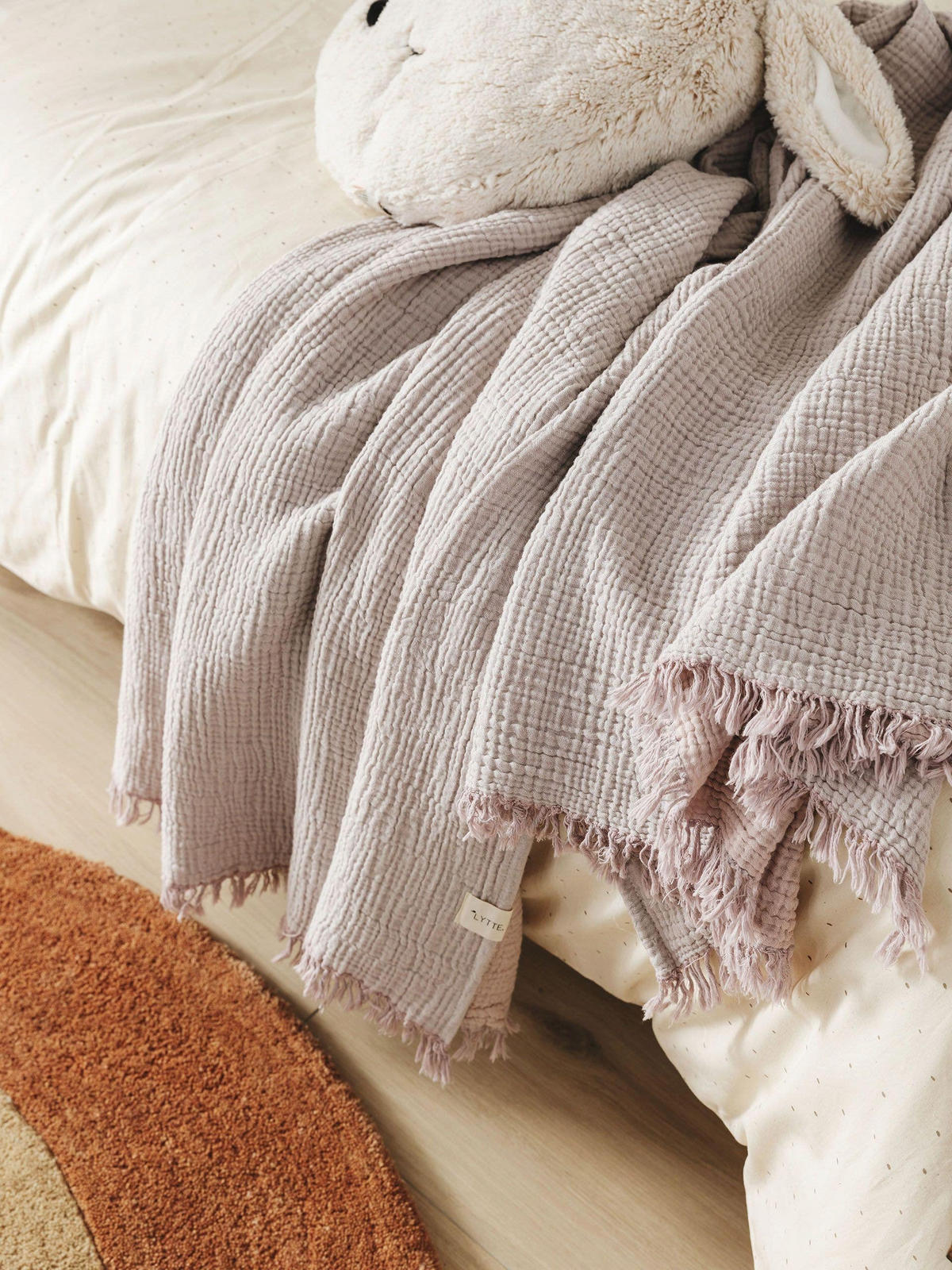 BAUMWOLLDECKE Lilo Lila 130x170 cm - Lila, Textil (130/170cm) - Lytte