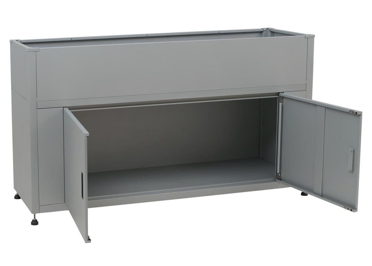 HOCHBEET 91x161x51cm Grau - Grau, Metall (161/91/51cm) - PROREGAL