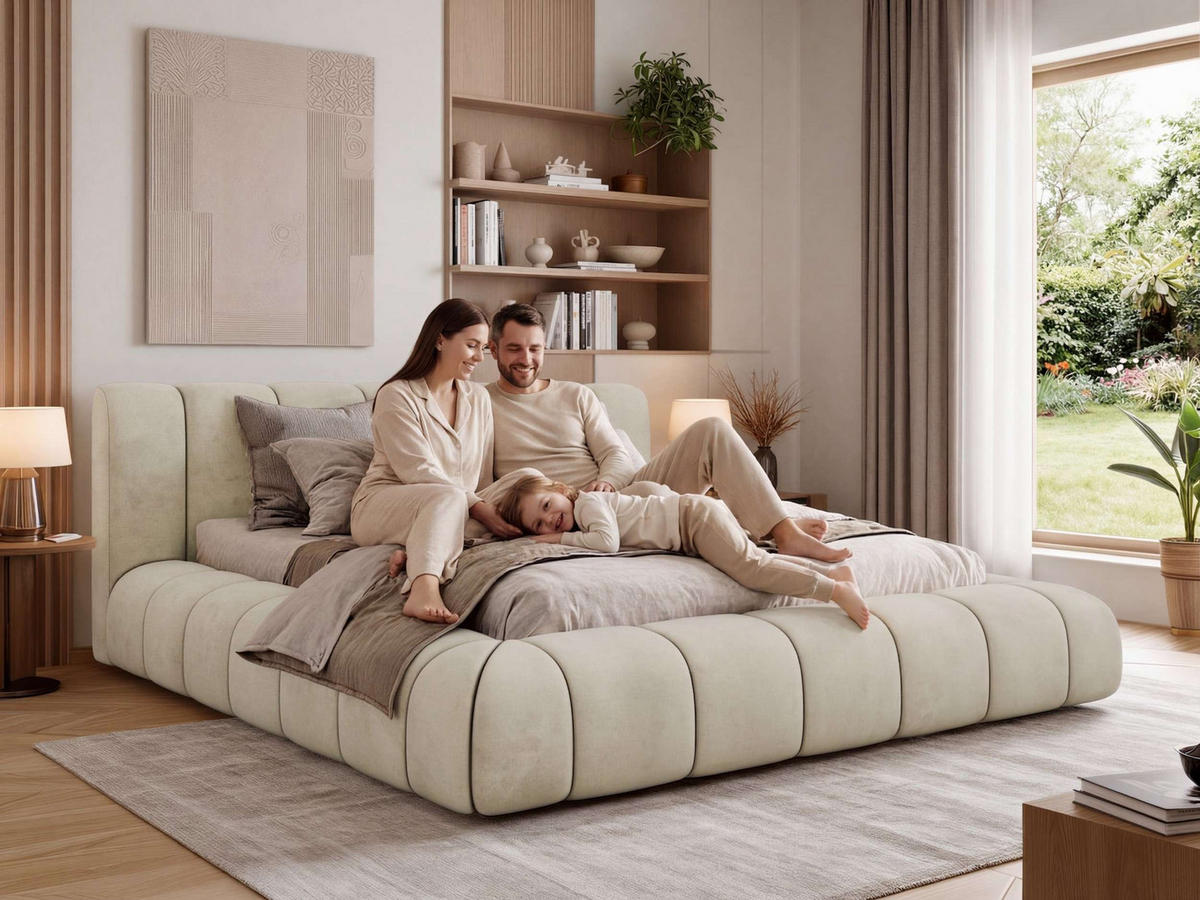 POLSTERBETT NUBEA CLASSIC 180/200 - Dunkelgrau Velvet - ohne Matratze - Dunkelgrau, Textil (180/200cm) - MKS