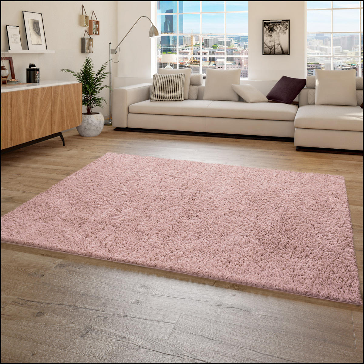 HOCHFLORTEPPICH 120/160 cm Floppy 770 - Pink, Textil (120/160cm) - Paco Home