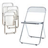 KLAPPSTUHL-SET Pornainen 4 TLG. - Transparent, Kunststoff/Metall (46/74/47cm) - [en.casa]