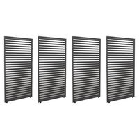 PANEELE 4er-Set für Pergola 204x369cm Anthrazit - Anthrazit, Metall (369/204/4cm) - BERLINLODGE