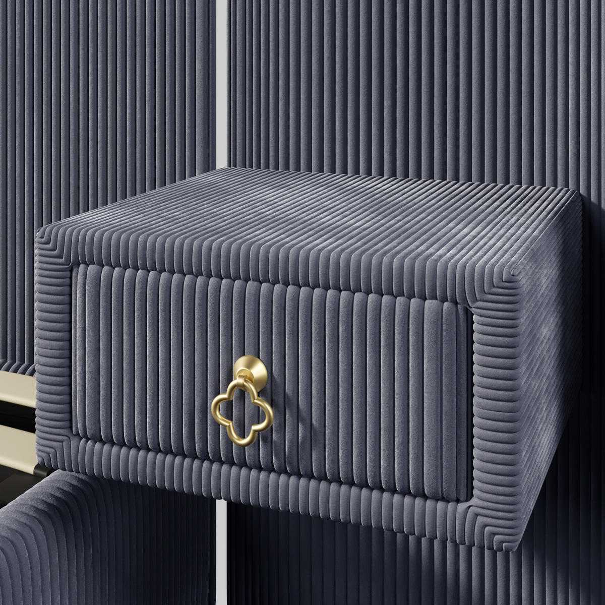 POLSTERBETT 180/200 cm grau mit LED-Leiste und hydraulischem Stauraum - Grau, Textil (180/200cm) - OKWISH