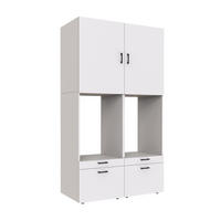WASCHMASCHINENSCHRANK Serie 2 134cm Breit, 240cm Hoch - Weiß, Holzwerkstoff (134/240/67cm)