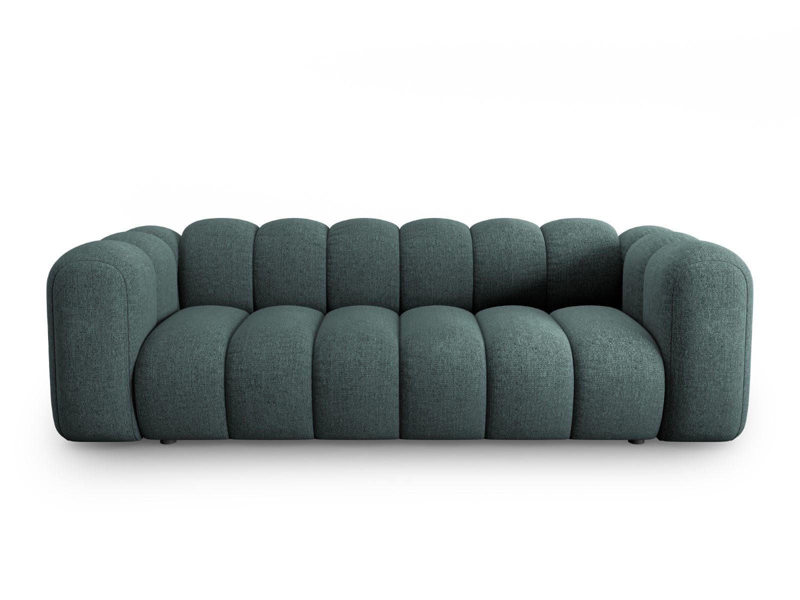 SOFA Lupine aus Chenille-Stoff petrol 3 Sitzplätze - Petrol, Textil (95/70/230cm) - Micadoni