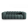 SOFA Lupine aus Chenille-Stoff petrol 3 Sitzplätze - Petrol, Textil (95/70/230cm) - Micadoni