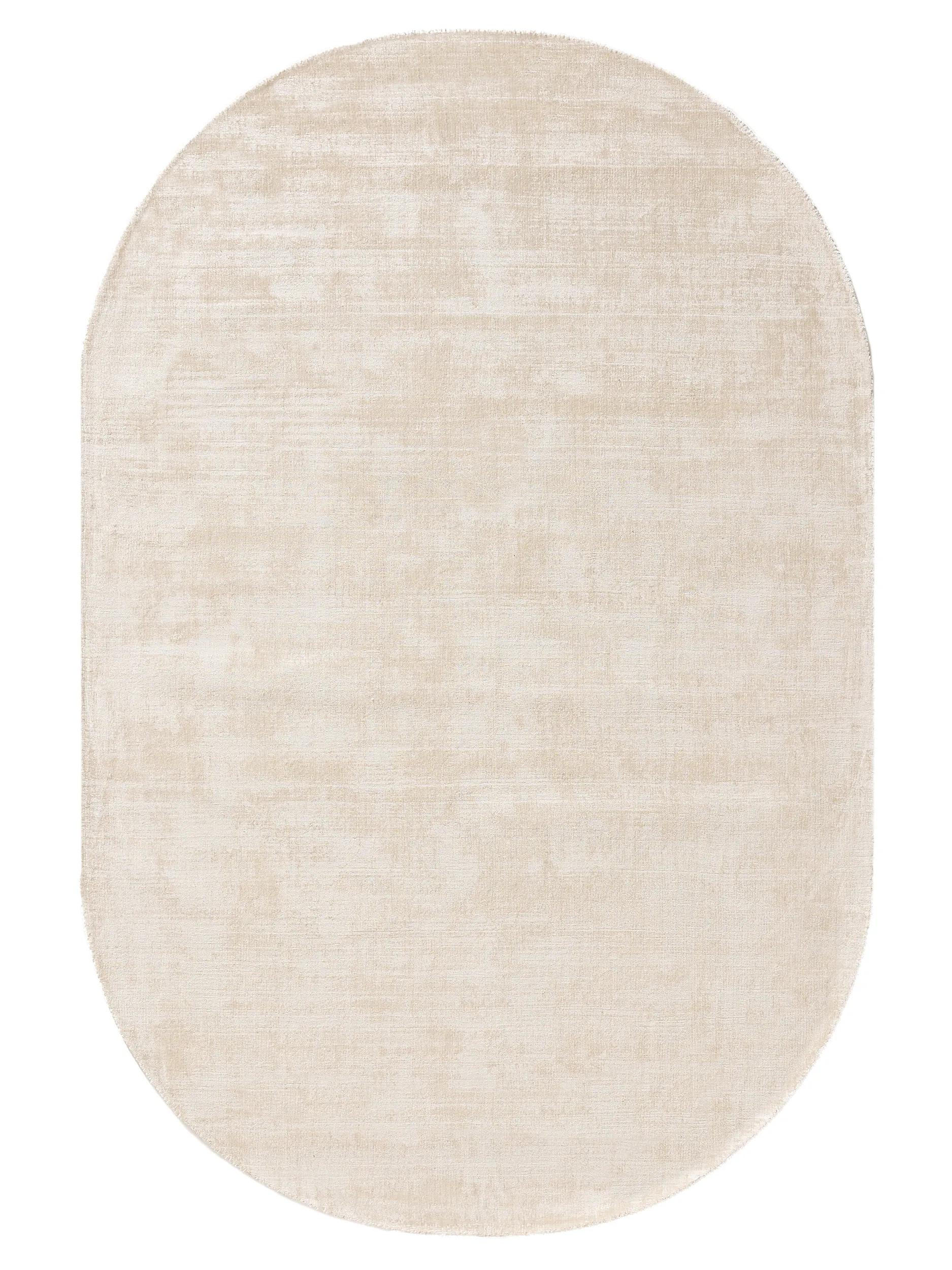 VISKOSETEPPICH OVAL Nova Cream 150x230 cm - Creme, Textil (150/230cm) - benuta Pure