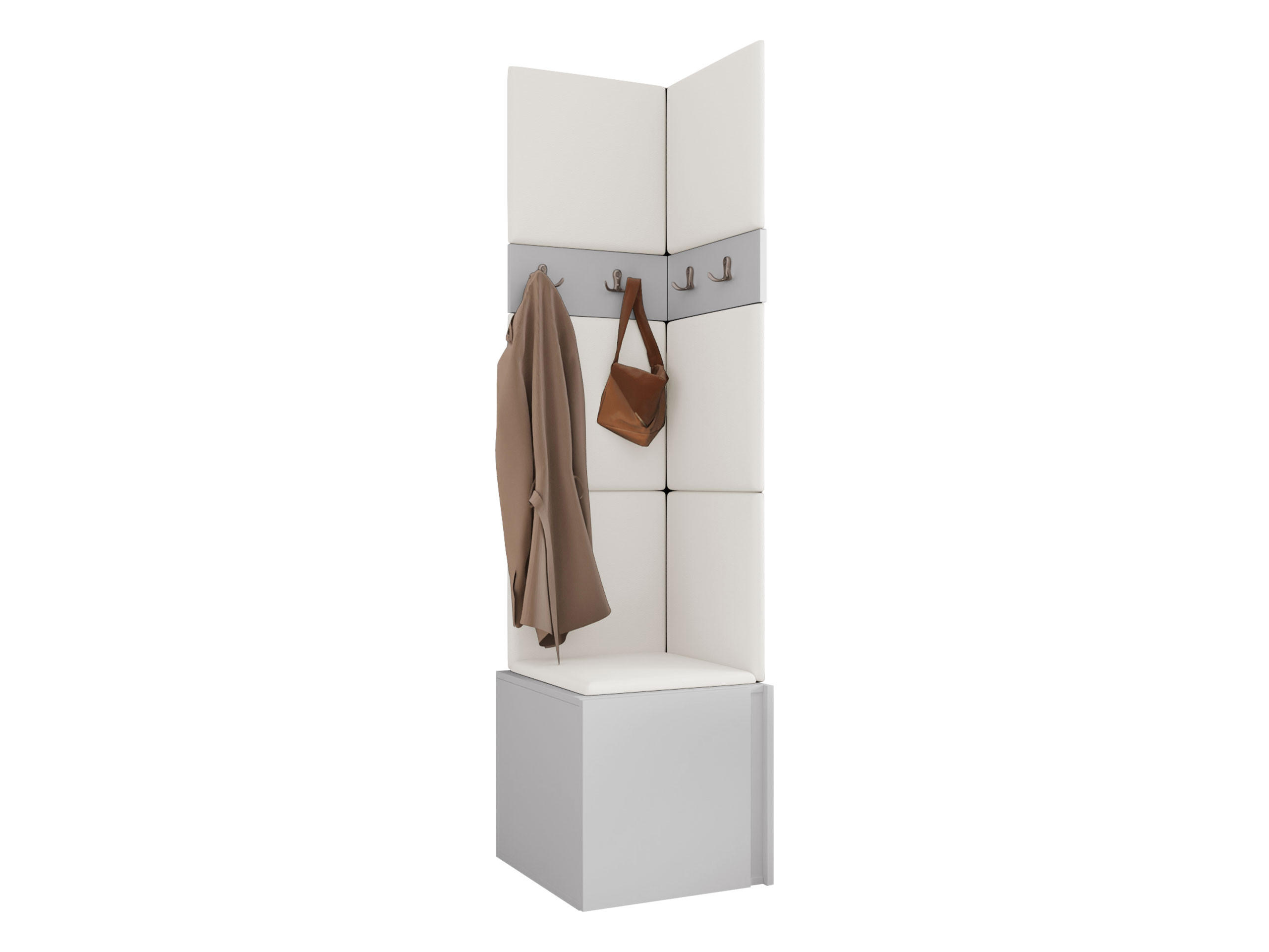 GARDEROBEN-SET Orion XXI - Weiß, Holzwerkstoff/Kunststoff (42/186/46cm) - MIRJAN24