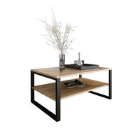 COUCHTISCH Basic rechteckig Goldene Eiche mit Metallbeinen - Eichefarben, Metall (90/60/47cm) - Design Möbel