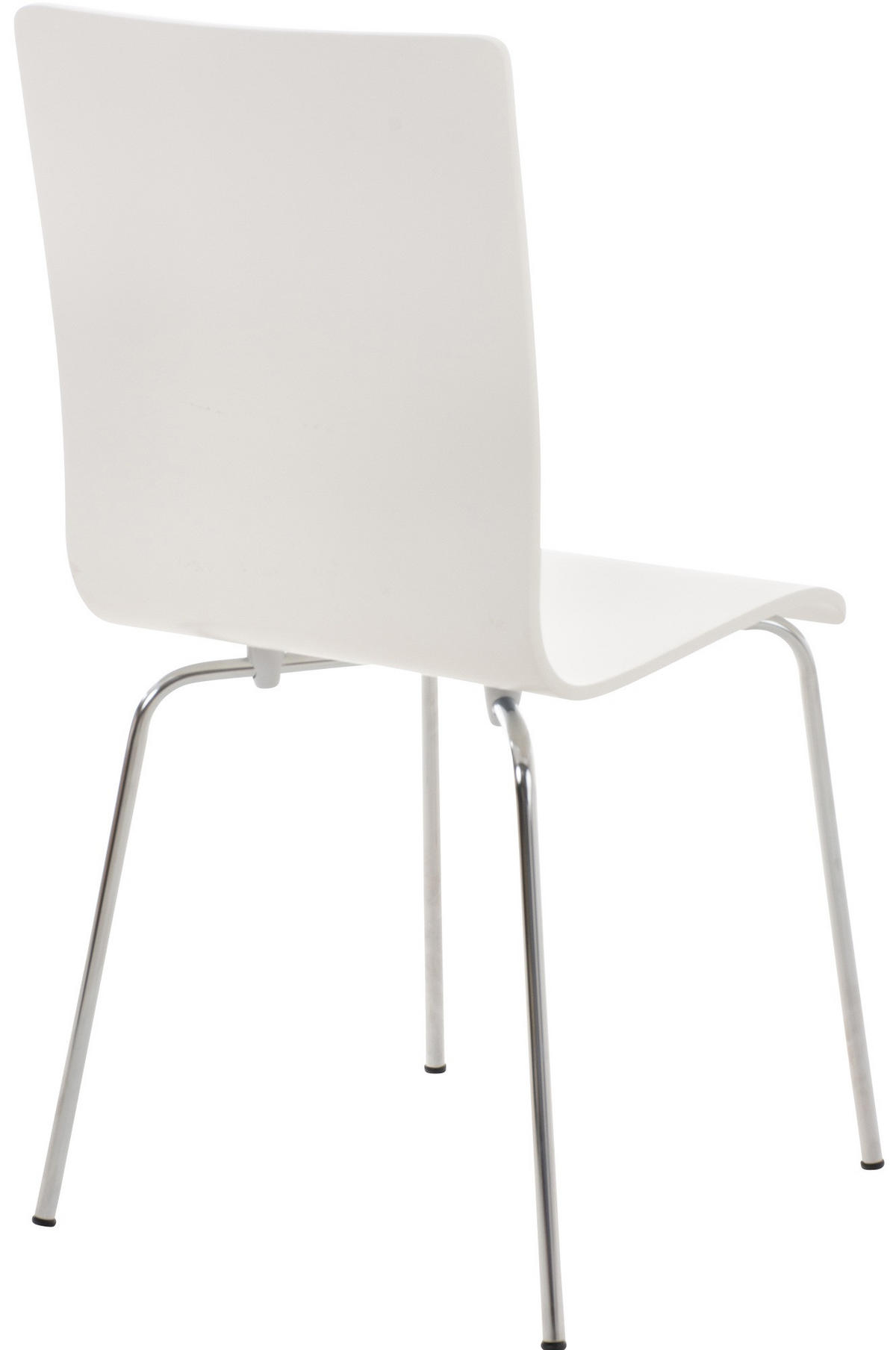 BESUCHERSTUHL 8er Set Holz weiß - Weiß, Holz/Metall (43/87/47cm) - CLP