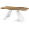ESSTISCH Monte Weiß rechteckig ausziehbar, Lefkas Eiche 160-200/80/76 cm - Alteiche/Weiß, Holzwerkstoff/Metall (160/80/76cm) - WFL GROUP