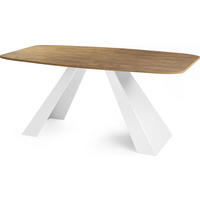 ESSTISCH Monte Weiß rechteckig ausziehbar, Lefkas Eiche 160-200/80/76 cm - Alteiche/Weiß, Holzwerkstoff/Metall (160/80/76cm) - WFL GROUP