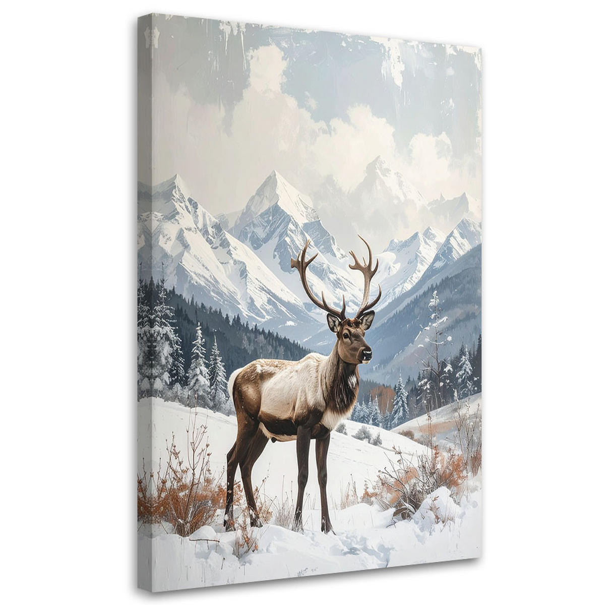 LEINWANDBILD Weihnachten 80x120cm - Weiß, Textil (80/120cm) - Feeby