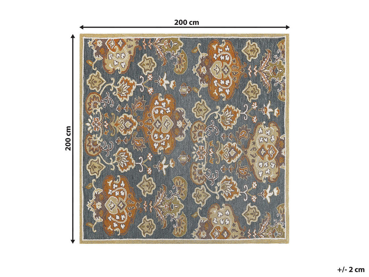 VINTAGE-TEPPICH Umurlu 200/200 cm - Multicolor, Textil (200/200cm) - Beliani