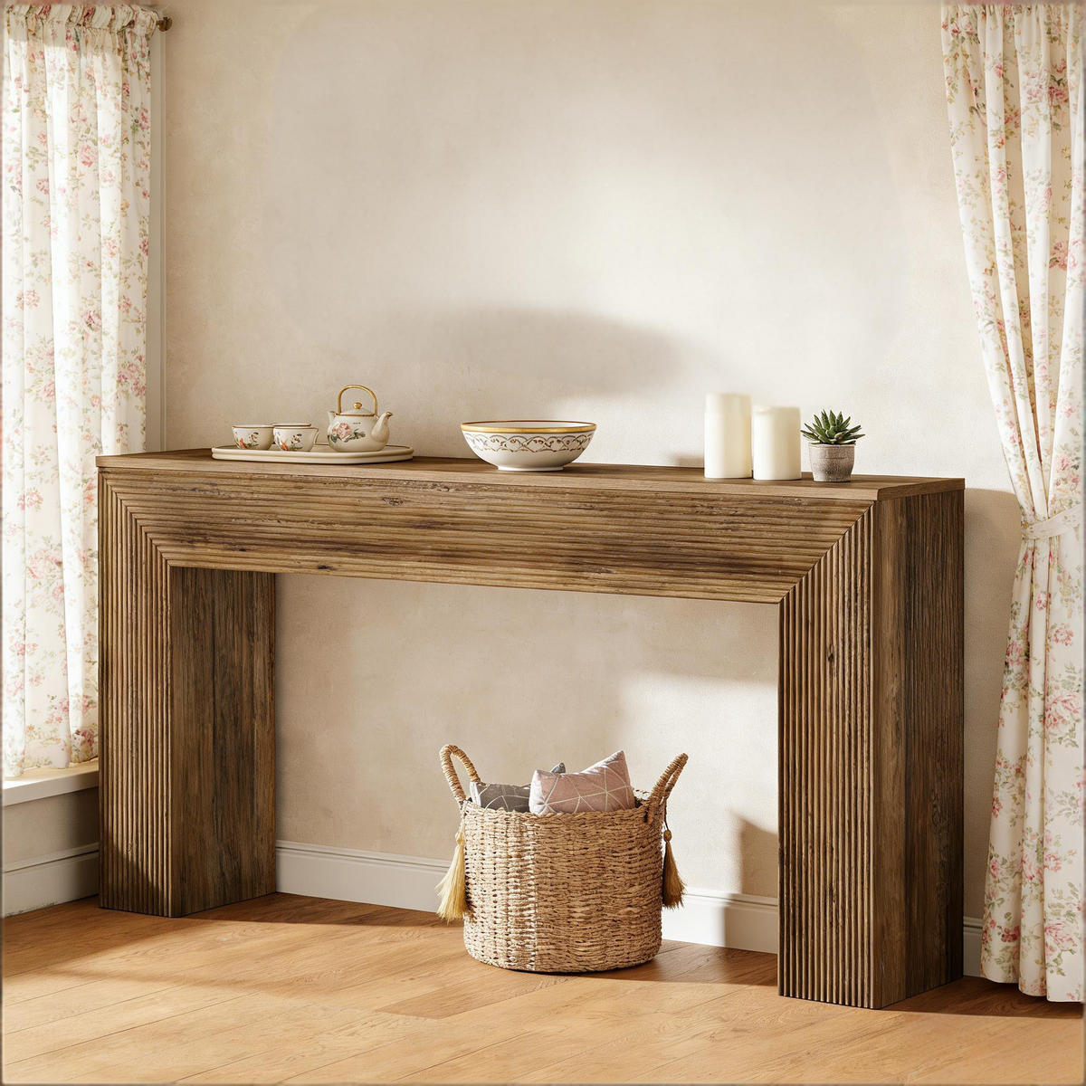 KONSOLENTISCH Braun 160/30/85 cm - Braun, Holzwerkstoff (30/160/85cm) - PANGIVO