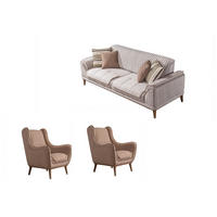 SITZGARNITUR Bond Creme Stellvariante:3+1+1 - Creme, Holz (227/85/100cm) - Villa Möbel