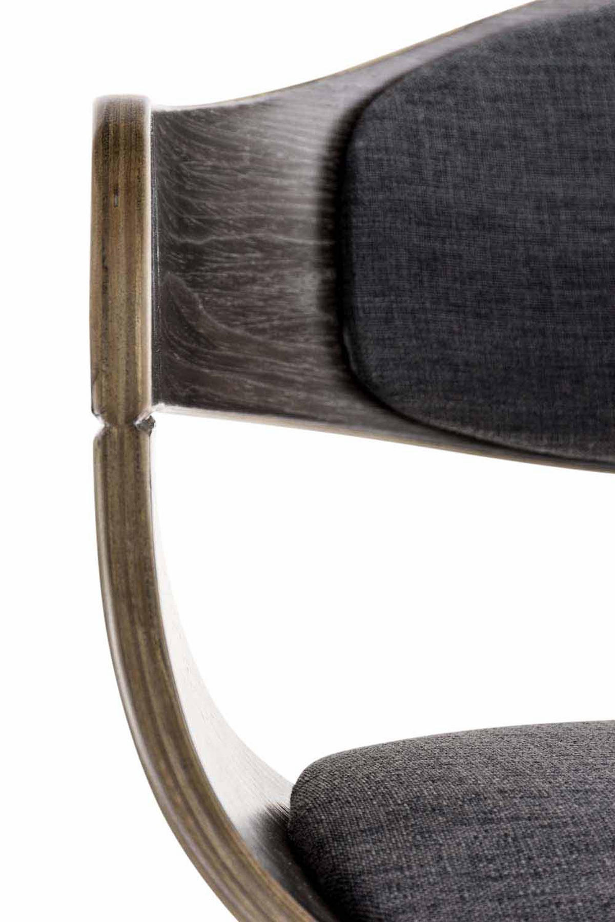 BESUCHERSTUHL LONDON Stoff 73x49x46 cm Grau/Dunkelgrau Stoff - Dunkelgrau, Holz/Textil (49/73/46cm) - DELUKE