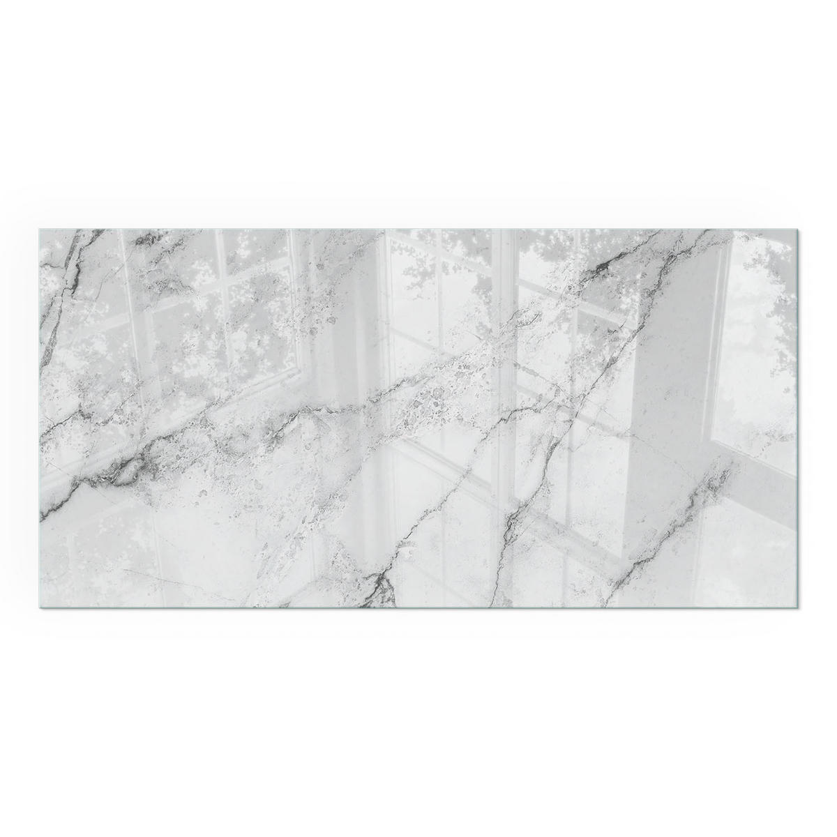 GLASPLATTE für Kamin 100x50 cm - Weiß, Glas (100/50/0.4cm) - TULUP