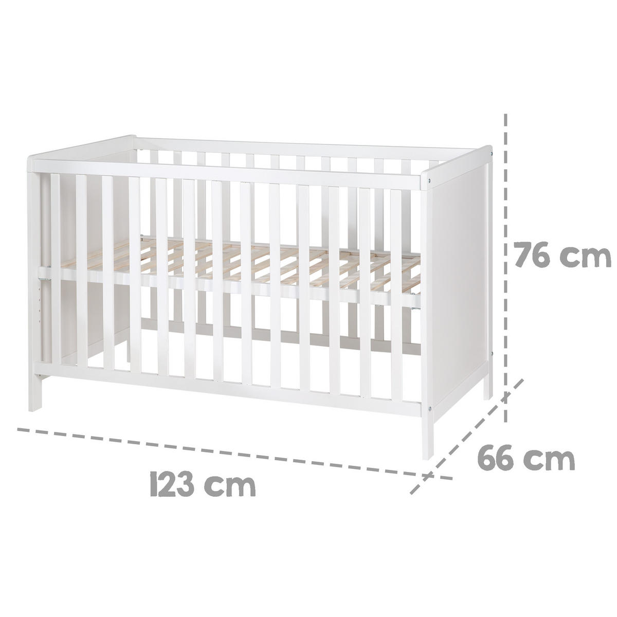 KINDERZIMMERSET 3-tlg roba Style grau - Weiß, Holzwerkstoff (66/76/123cm) - Roba