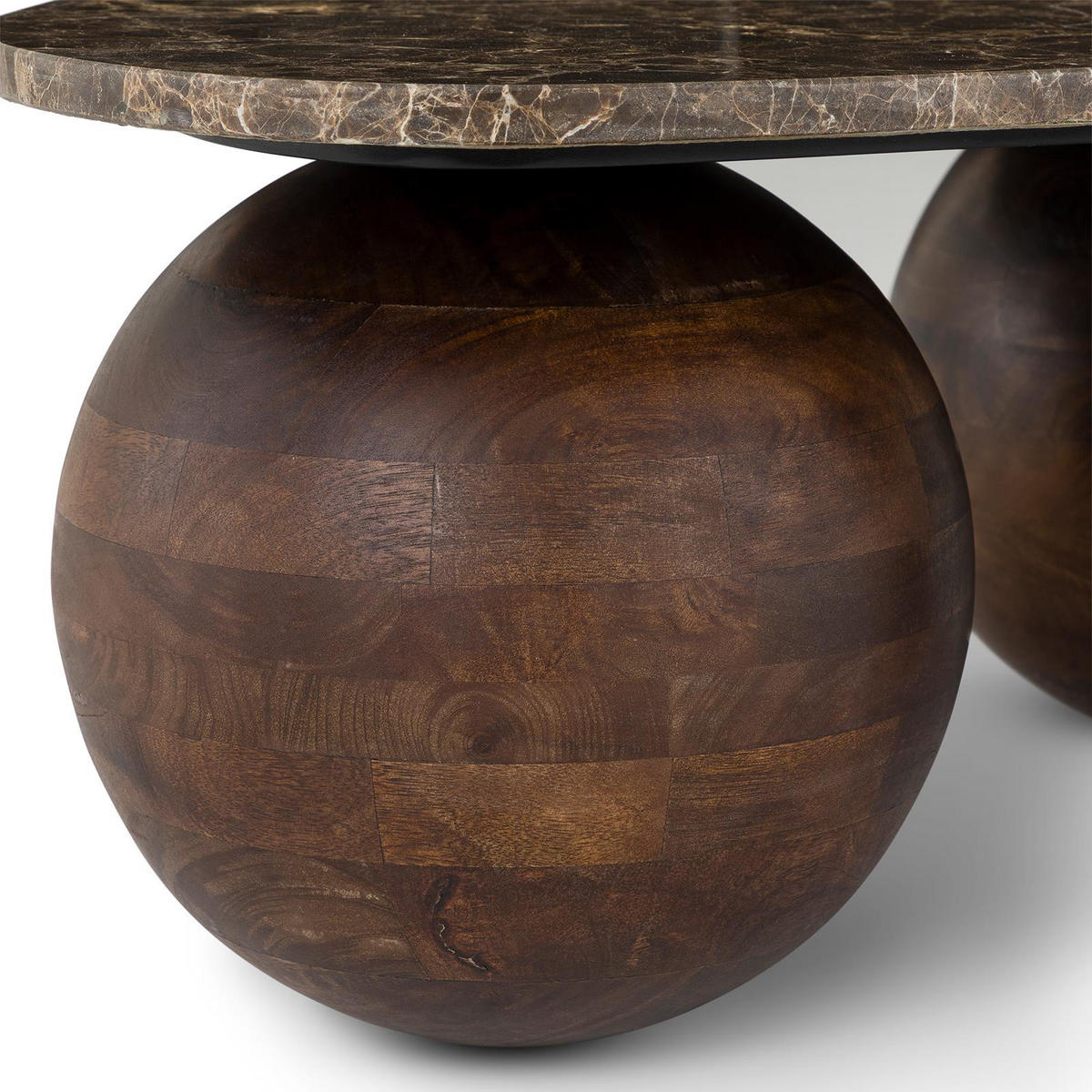 COUCHTISCH LUNI dunkelbraun - Dunkelbraun, Holz/Stein (65/90/30cm) - IDIMEX
