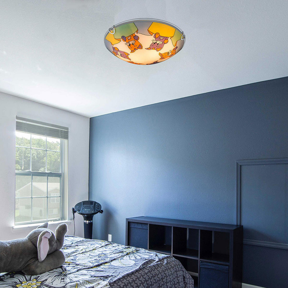 LED DECKENLEUCHTE Metall Bunt KIDDY - Multicolor, Glas (30/30/6.5cm)