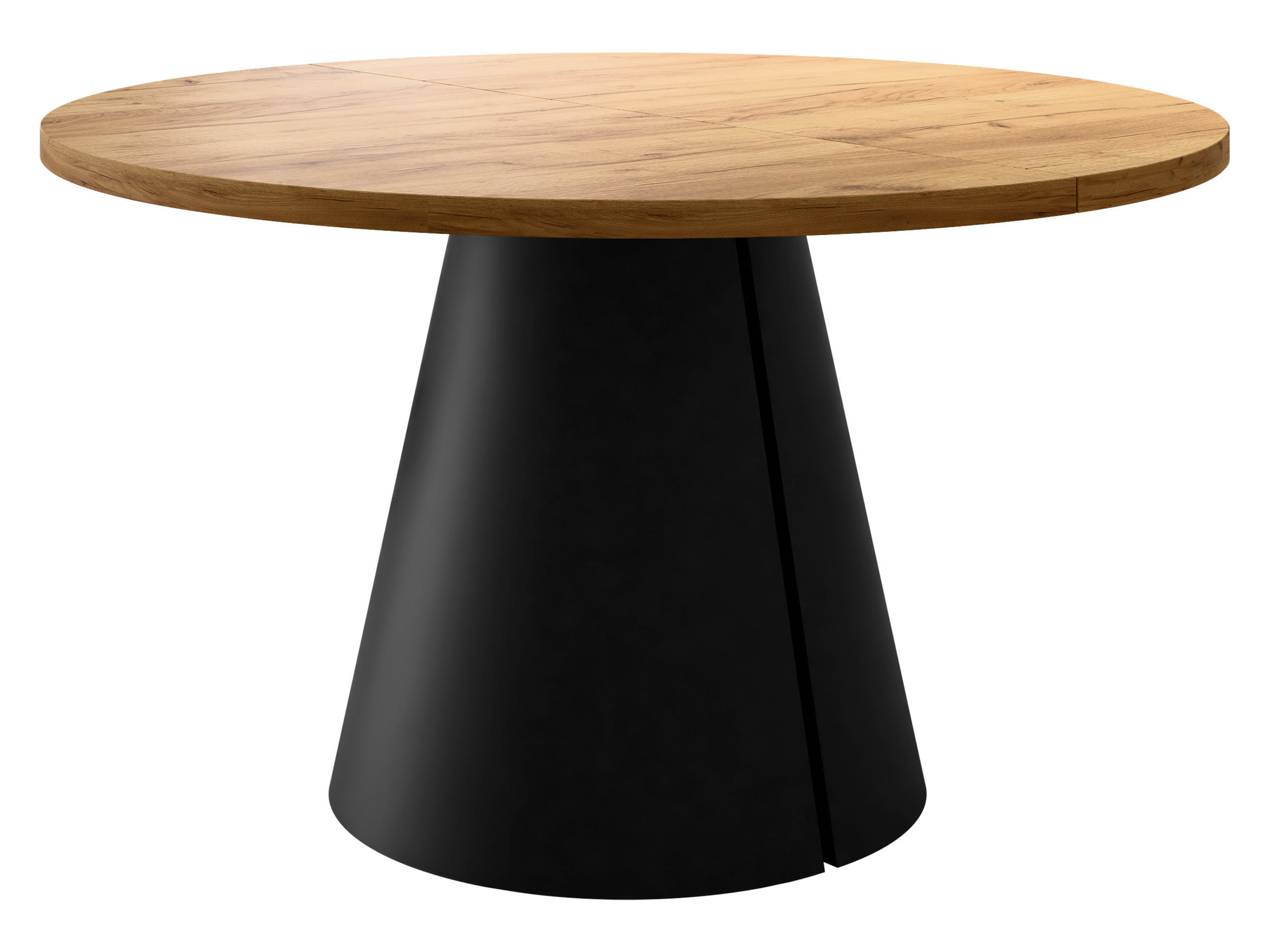 ESSTISCH Calma 120 - Eichefarben/Schwarz, Holzwerkstoff/Metall (120/120/76cm) - MIRJAN24