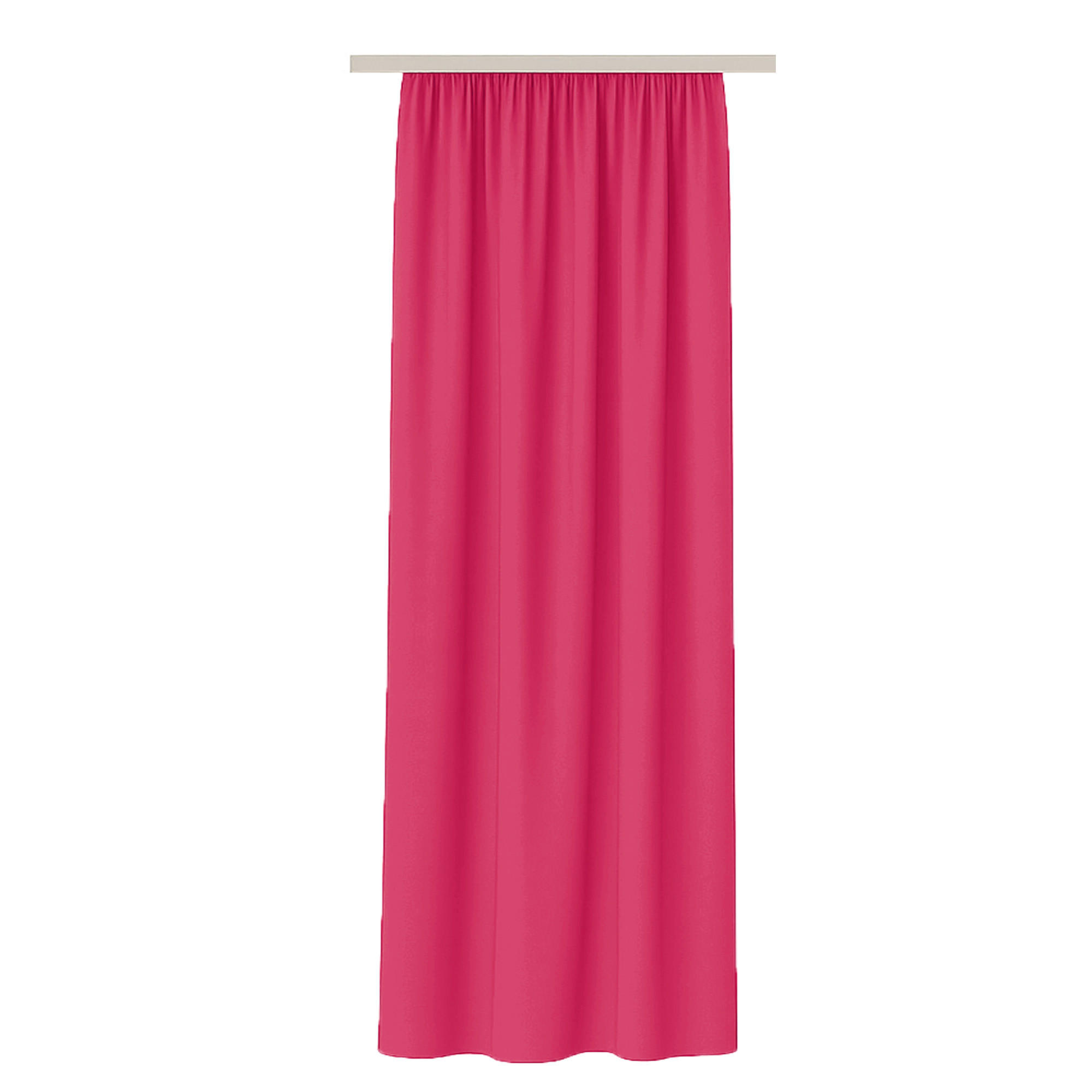 VORHANG Blickdicht ( 140x175cm ) mit Kräuselband / Universalband in Pink - Pink, Textil (140/175cm) - Bestlivings