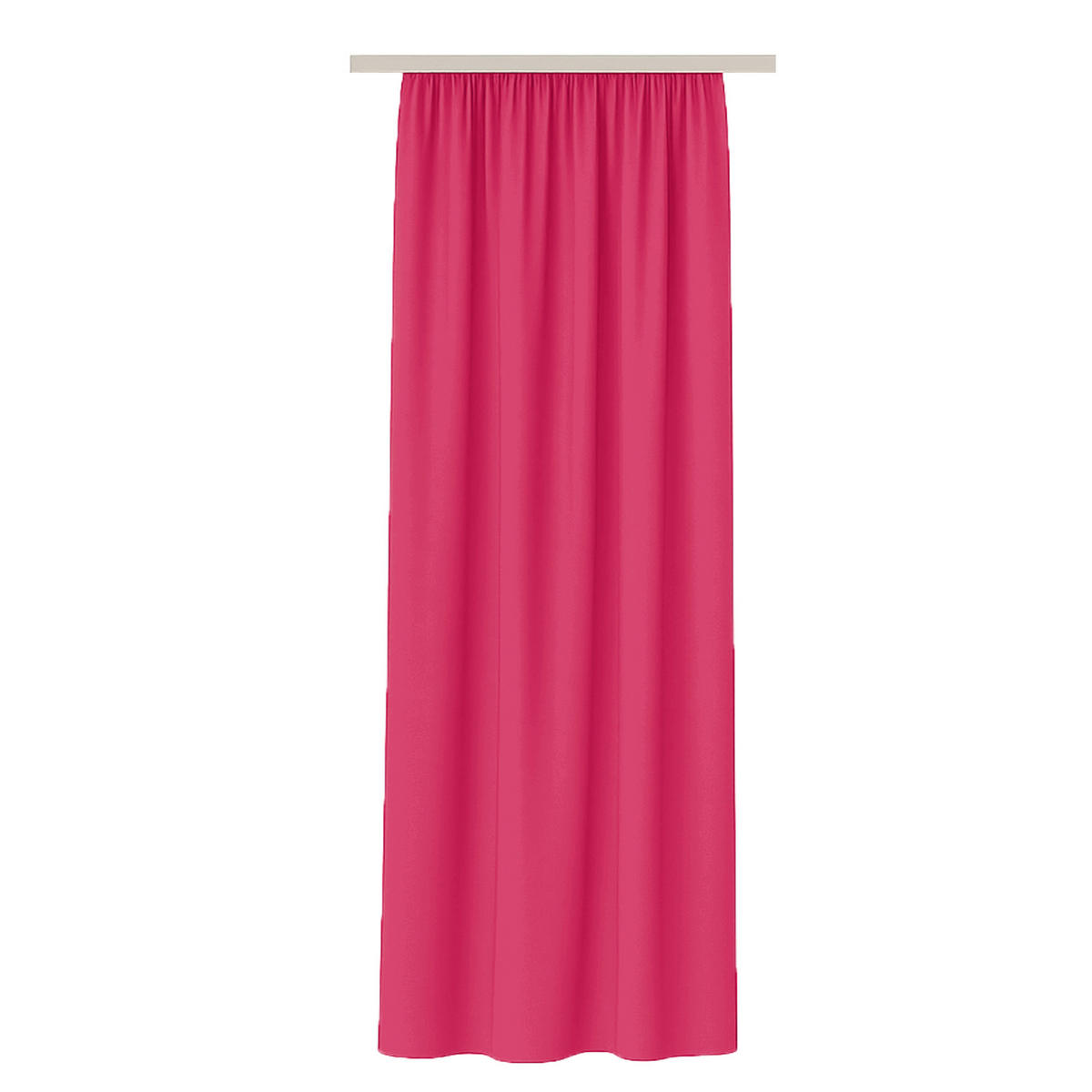 VORHANG Blickdicht ( 140x245cm ) mit Kräuselband / Universalband in Pink - Pink, Textil (140/245cm) - Bestlivings