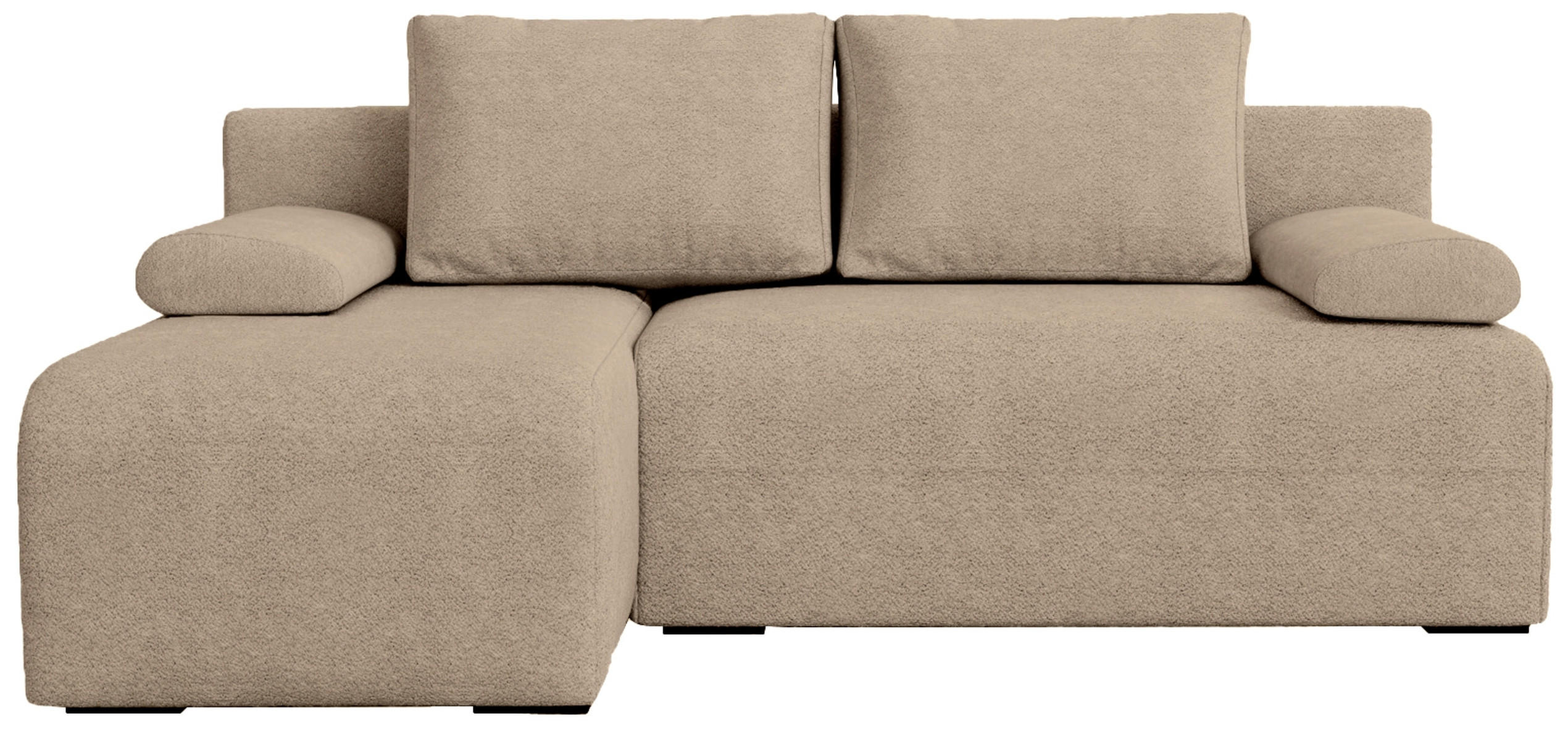 ECKSOFA Ernest mit Schlaffunktion Beige Bouclé - Beige, Textil (200/145cm) - Bromarkt