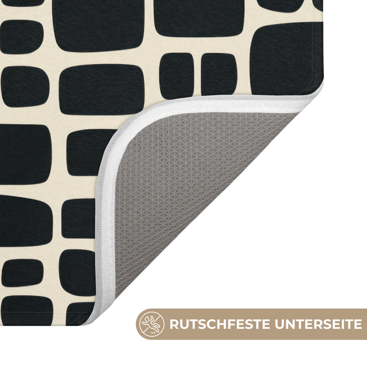 WC PŘEDLOŽKA Moderní - organické - černé 40x60 cm - antracitová, textil/plast (40/1cm) - OnlyWow