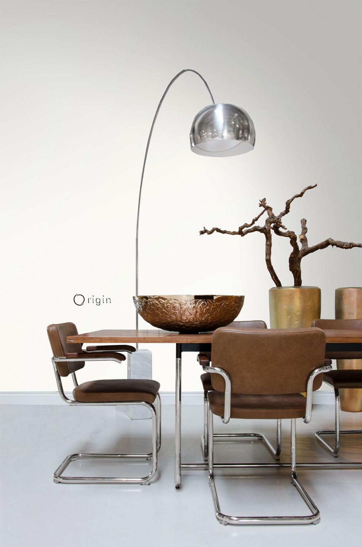 TAPETE grafische Linien 53 cm x 10.05 m - Weiß, Papier (53/1000cm) - Origin Wallcoverings