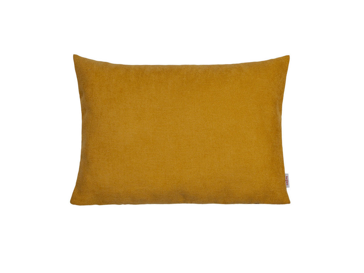 KISSENHÜLLE FarbTon Chenille-Haptik curry-gelb 35/25 cm - Currygelb, Textil (25/35cm) - beties Heimtextil