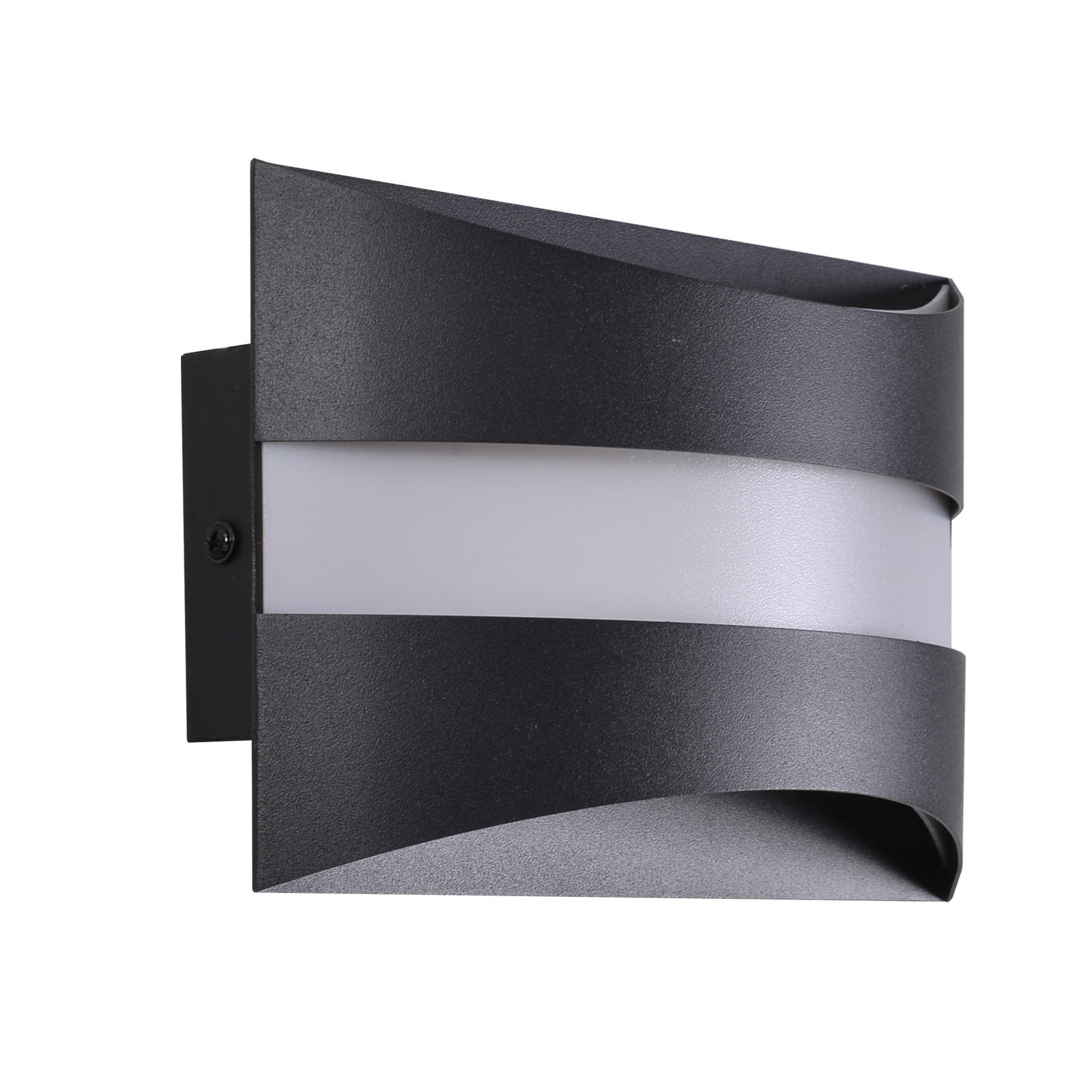 LED-WANDLEUCHTE Illuminant 21/13/8 cm - Schwarz, Metall (13/8/21cm) - ZMH