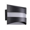 LED-WANDLEUCHTE Illuminant 21/13/8 cm - Schwarz, Metall (13/8/21cm) - ZMH