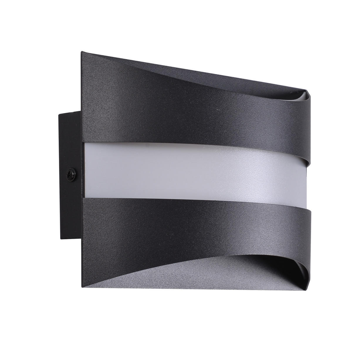 LED-WANDLEUCHTE Illuminant 21/13/8 cm - Schwarz, Metall (13/8/21cm) - ZMH