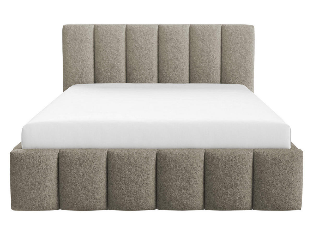 POLSTERBETT Lunaro - Hellbraun, Holz/Textil (140/200cm) - MIRJAN24