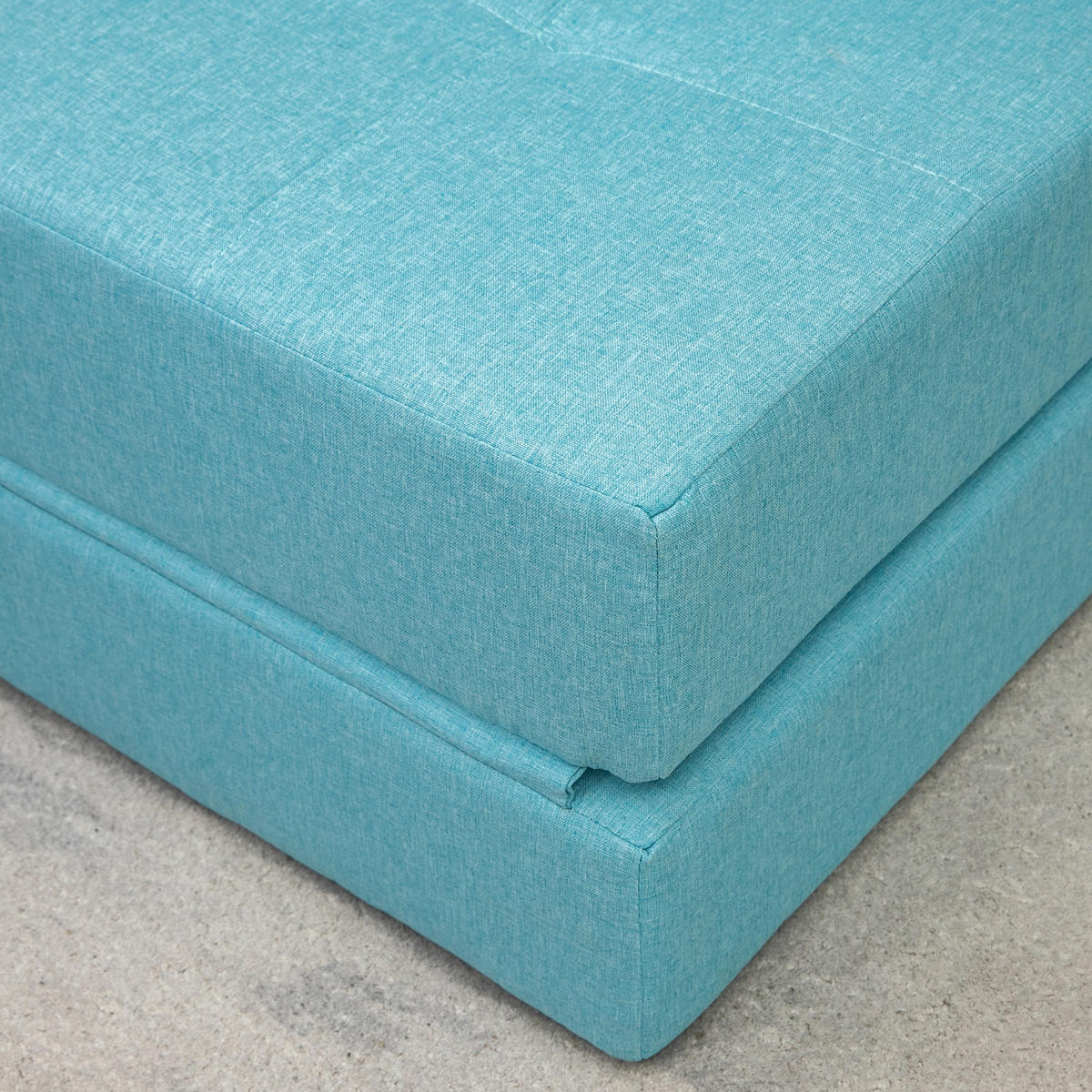 SCHLAFSESSEL 2-in-1 mit Schlaffunktion 70/70/61 cm / 70/174/15 cm Blau - Blau, Textil (70/61/70cm) - Redom