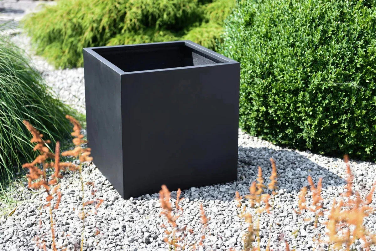 PFLANZTOPF Arven schwarz | 40x40 - Schwarz, Kunststoff (40cm) - aplanta