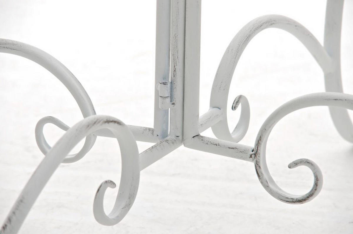 GARTENTISCH Sheen antik weiß - Creme, Metall (69/90/90cm) - TPFGarden