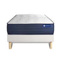 BETT Actimemo life Memory-Schaum 80 x 190 cm h4 - Kit Bettgestell Weiß - Beige/Weiß, Karton/Holz (80/190cm) - ACTISOM