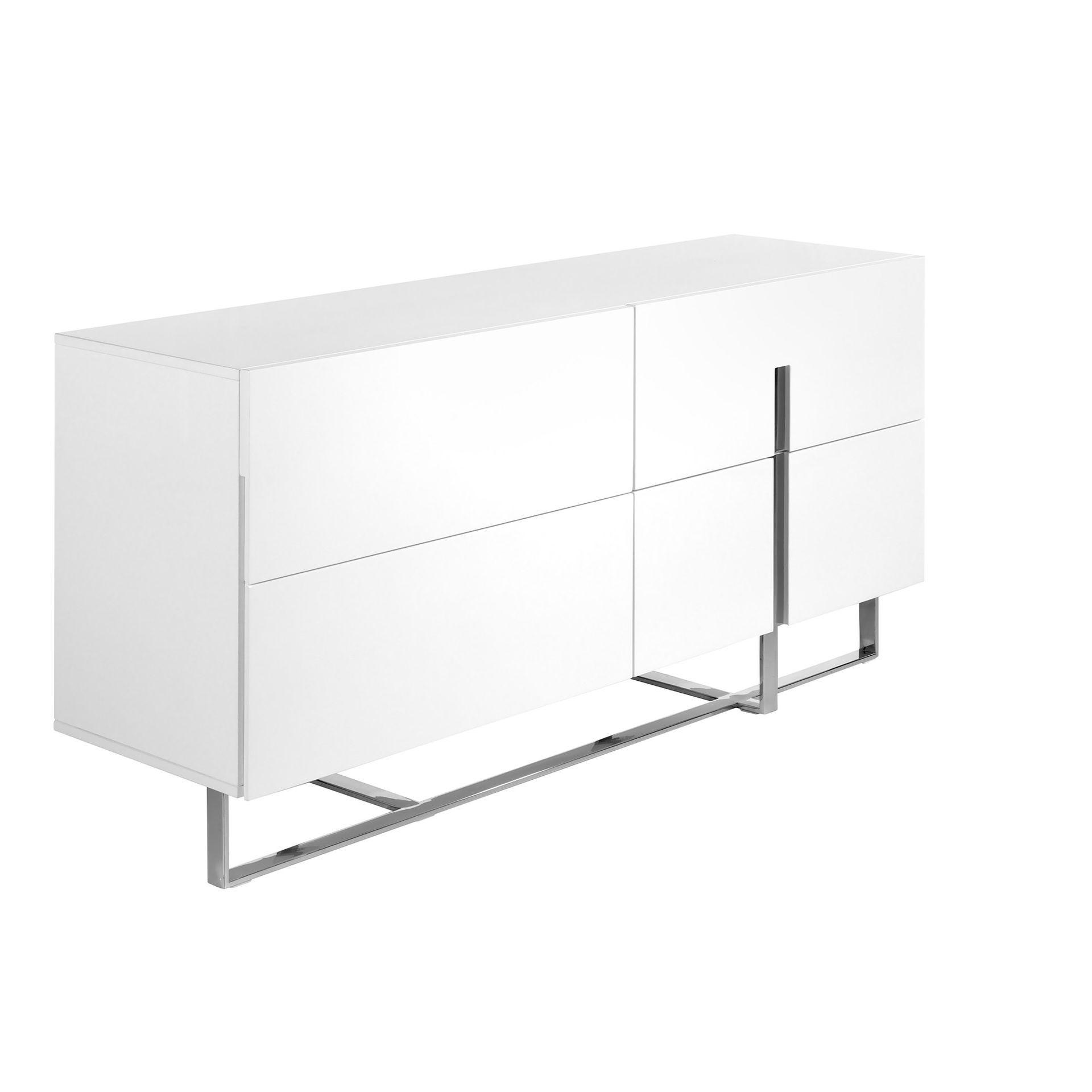 Angel Cerda Sideboard Weiß, Edelstahl 160x75x46 cm