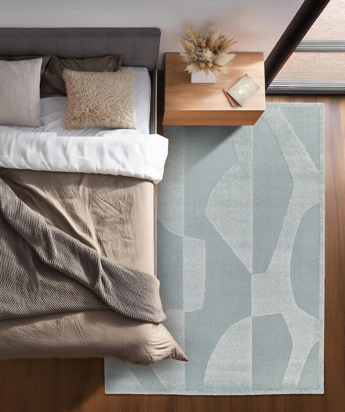 TEPPICH sehr weich mit Relief-Effekt blau - Blau, Textil (200/290cm) - AFK Living
